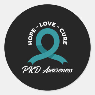 Hoop Cure Polycystic Kidney Disease Awareness Ronde Sticker