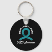 Hoop Cure Polycystic Kidney Disease Awareness Sleutelhanger (Voorkant)
