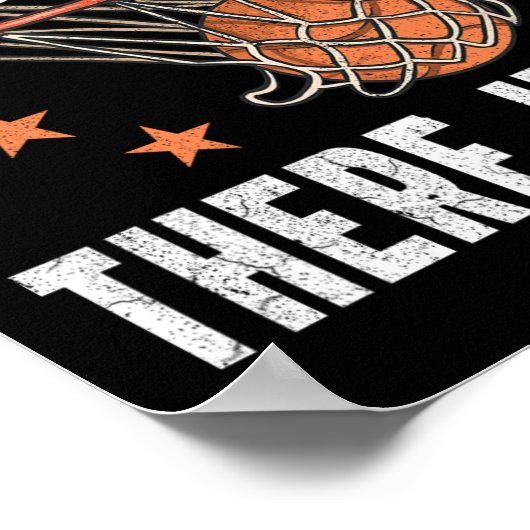 Hoop daar is het! Basketbal B-Ball Fan Poster (Hoek)