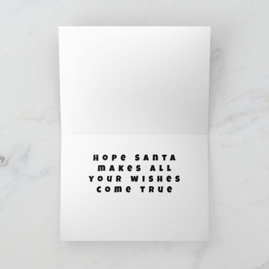 **HOOP DAT AL JE KERSTWENSEN UITKOMEN** FEESTDAGEN KAART (Binnen)