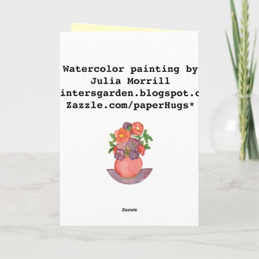 hoop dat de dingen snel beter voor je worden kaart (Achterkant)