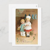 Hoop dat de kerstman goed voor je is feestdagenkaart (Voorkant / Achterkant)