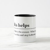 "Hoop dat dit helpt" Grappige Kantoor citaten Mok (Midden)
