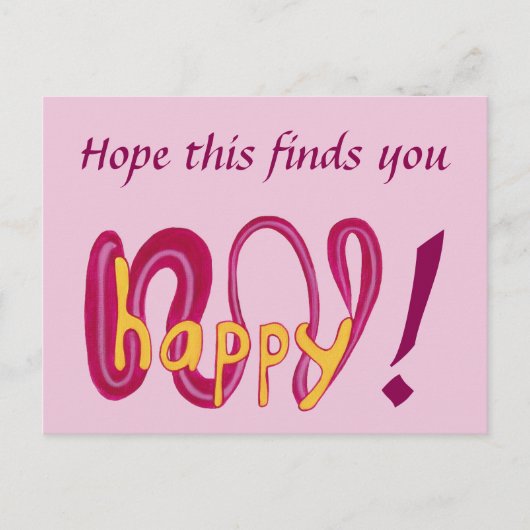 Hoop dat dit je blij Jouw tekst Briefkaarten vindt (Voorkant)