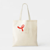 Hoop dat het rode lint op de Wereld AIDS Dag HIV A Tote Bag (Achterkant)
