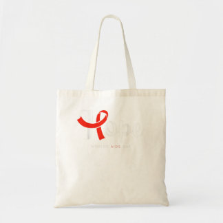 Hoop dat het rode lint op de Wereld AIDS Dag HIV A Tote Bag