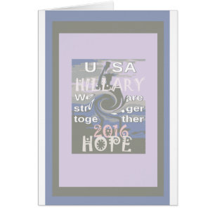 Hoop dat Hillary USA we sterker met elkaar zijn