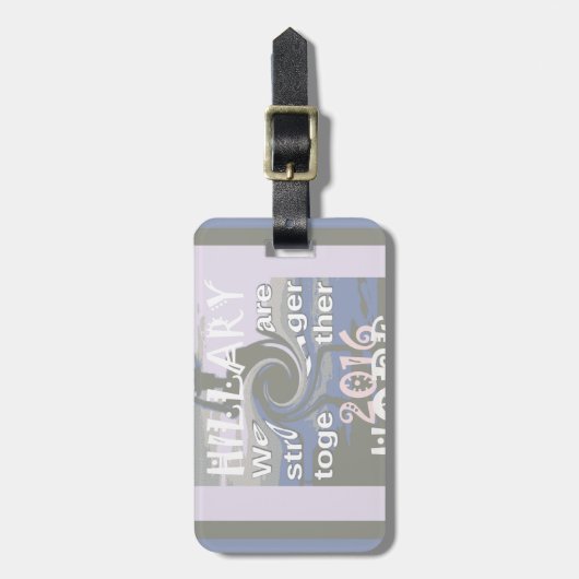 Hoop dat Hillary USA we sterker met elkaar zijn Bagagelabel (Voorkant verticaal)