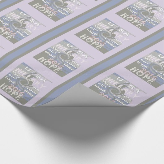 Hoop dat Hillary USA we sterker met elkaar zijn Cadeaupapier (Hoek)