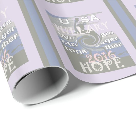 Hoop dat Hillary USA we sterker met elkaar zijn Cadeaupapier (Rol Hoek)