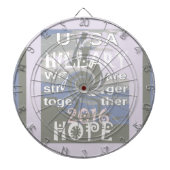 Hoop dat Hillary USA we sterker met elkaar zijn Dartbord (Voorkant)
