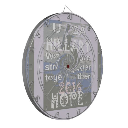 Hoop dat Hillary USA we sterker met elkaar zijn Dartbord (Voorkant Links)