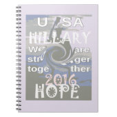 Hoop dat Hillary USA we sterker met elkaar zijn Notitieboek (Voorkant)