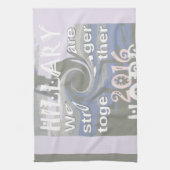 Hoop dat Hillary USA we sterker met elkaar zijn Theedoek (Verticaal)