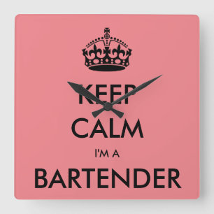 HOOP DAT IK EEN BARTENDER BEN VIERKANTE KLOK
