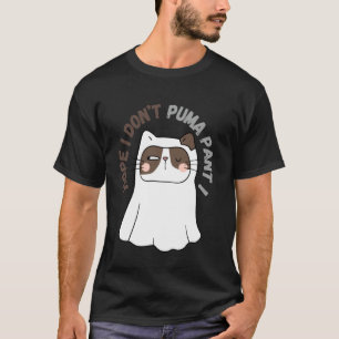 Hoop dat ik niet Puma broek draag Funny Cat Pun T-shirt