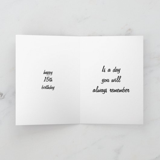 HOOP DAT JE "15e" GROOTTE MEMORABLE IS! Kaart (Binnen)