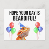Hoop dat je dag Baardig mooi is Funny Beardie Verj Briefkaart (Voorkant)