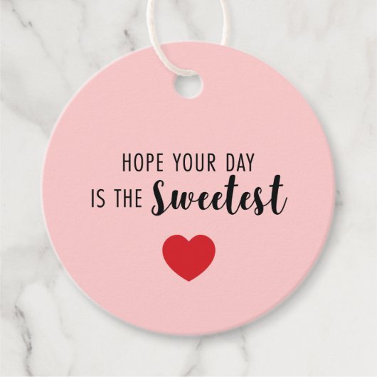 Hoop dat je dag de liefste Valentijn is Bedankjes Labels (Voorkant)