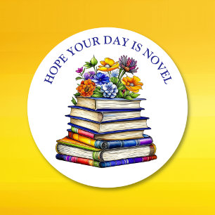 Hoop dat je dag nieuw is Bloemige goede dag Ronde Sticker
