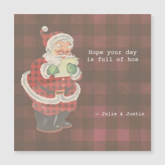 Hoop dat je dag vol zit met zijn kerstgrap magneet (Voorkant)