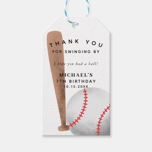 Hoop dat je een honkbalwedstrijd had cadeaulabel (Voorkant)