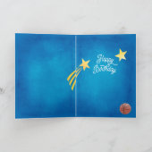 Hoop dat je een leuke tijd hebt Kids basketbal ver Feestdagen Kaart (Binnen)