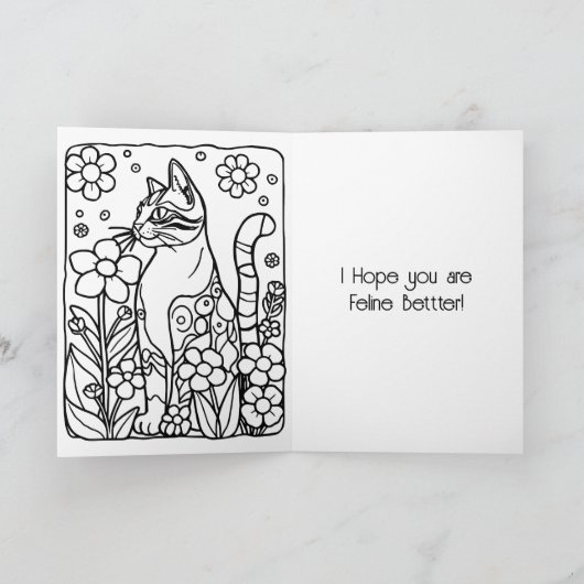 Hoop dat je Feline beter bent | Beterschap Kaart (Binnen)