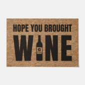Hoop dat je het wijnmonogram hebt gerdroogd deurmat (Voorkant)