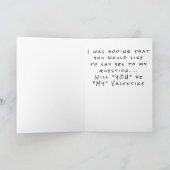 **HOOP DAT JE JA ZEGT OP MIJN VRAAG** VALENTIJN KAART (Binnen)