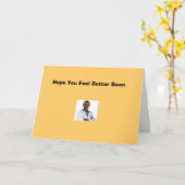 "Hoop dat je je beter voelt" Kaart (Gele Bloem)