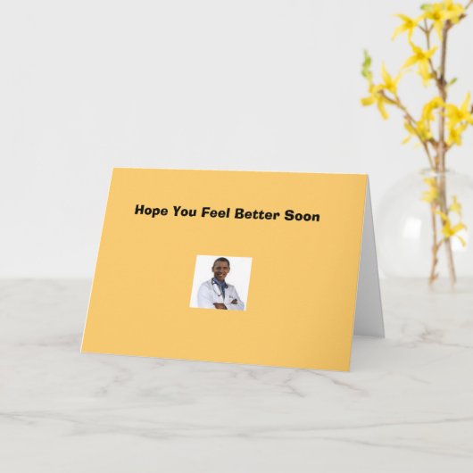 "Hoop dat je je beter voelt" Kaart (Gele Bloem)