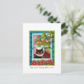 "Hoop dat je je snel beter voelt" Schattige Cat Briefkaart (Staand voorkant)