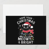 Hoop dat je Kerstmis Poeslief en Schitterend is Ka Feestdagenkaart (Voorkant / Achterkant)