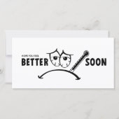 Hoop dat je snel beter voelt. Beterschap kaarten (Voorkant)