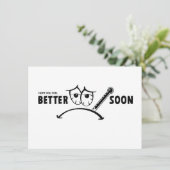 Hoop dat je snel beter voelt. Beterschap kaarten (Staand voorkant)