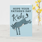Hoop dat je Vaderdag een grappige ezel schopt Kaart (Gele Bloem)