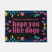 Hoop dat je van honden houdt Gepersonaliseerde Blo Deurmat (Voorkant)