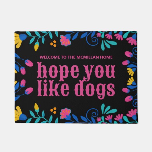 Hoop dat je van honden houdt Gepersonaliseerde Blo Deurmat (Voorkant)