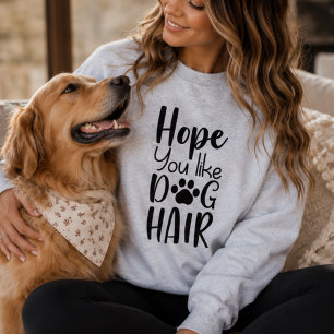 Hoop dat je van hondenhaar houdt, grappige hond Mo Trui