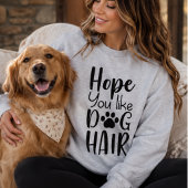Hoop dat je van hondenhaar houdt, grappige hond Mo Trui