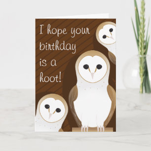 Hoop dat je verjaardag een hoot Barn Owl Birthday  Kaart