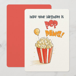 Hoop dat je verjaardag gaat knallen!   Een Popcorn Kaart