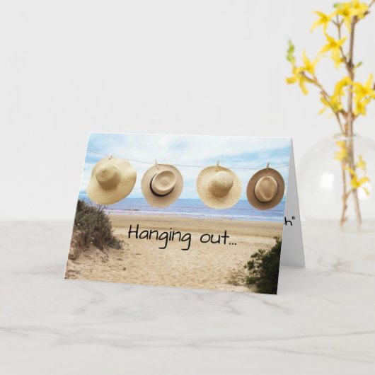 HOOP DAT JE VERJAARDAG IS ALS EEN DAG OP HET STRAN KAART (Gele Bloem)