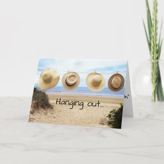 HOOP DAT JE VERJAARDAG IS ALS EEN DAG OP HET STRAN KAART (Voorkant)