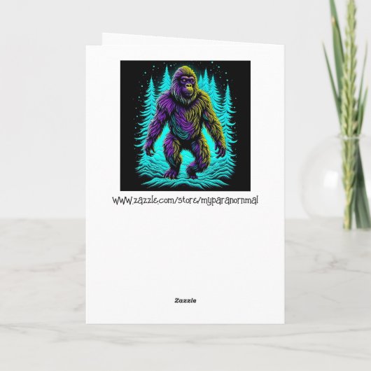 Hoop dat je verjaardag legendarische Bigfoot is Kaart (Achterkant)