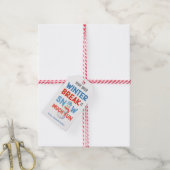 Hoop dat je winterstop sneeuw is veel leuke studen cadeaulabel (Met Touw)