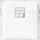 Hoop dat je zomer bubbels van plezier is vierkante sticker (Tas)