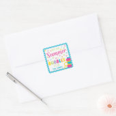 Hoop dat je zomer bubbels van plezier is vierkante sticker (Envelop)