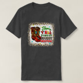 Hoop dat jullie allemaal een Cowboy kerstkerstkers T-shirt (Design voorkant)